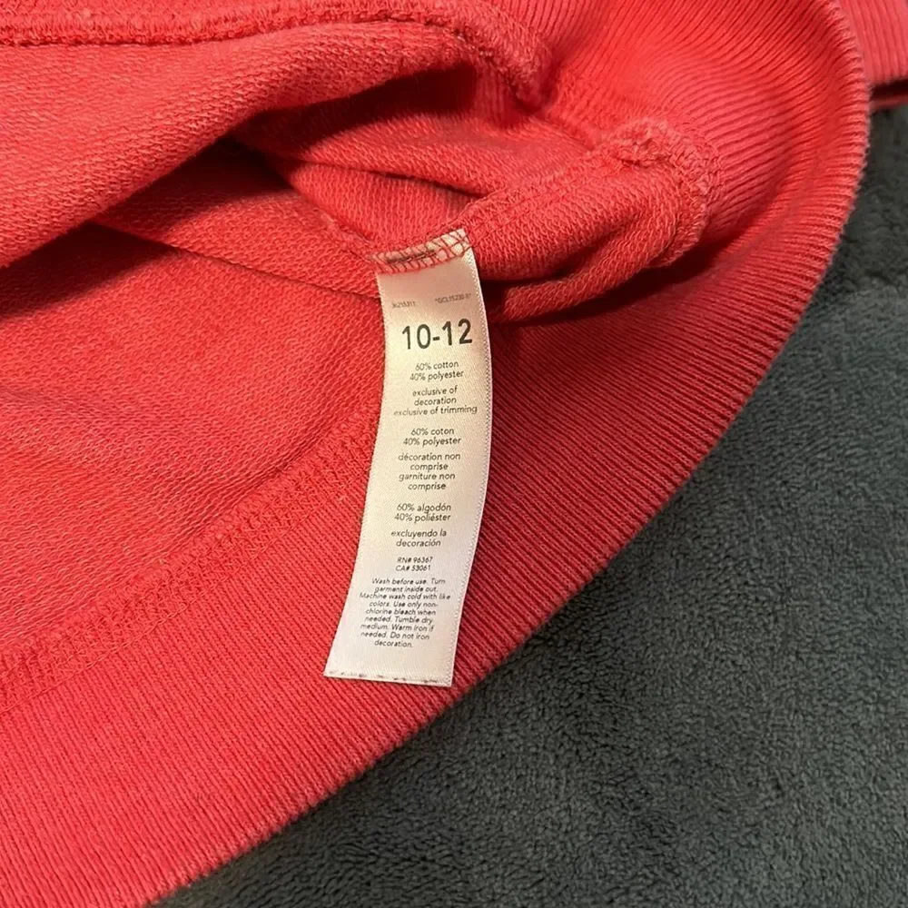 Osh Kosh Boys Red Full Zip Hoodie Size 10/12